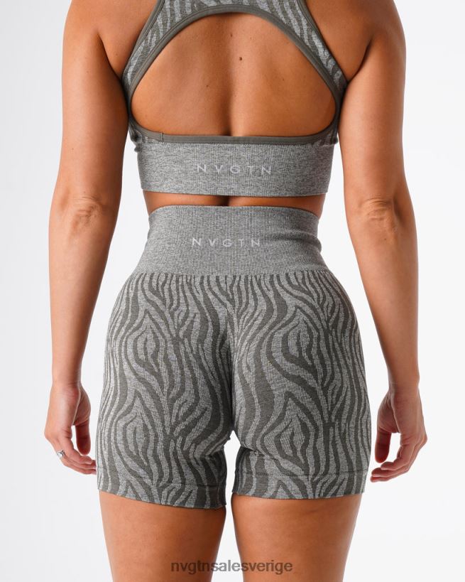 B886LB471 khaki grön kondition NVGTN kvinnor zebra sömlösa shorts