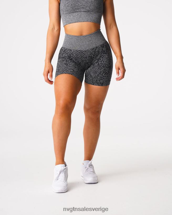 B886LB473 svart spräcklig kondition NVGTN kvinnor sömlösa shorts av ormskinn