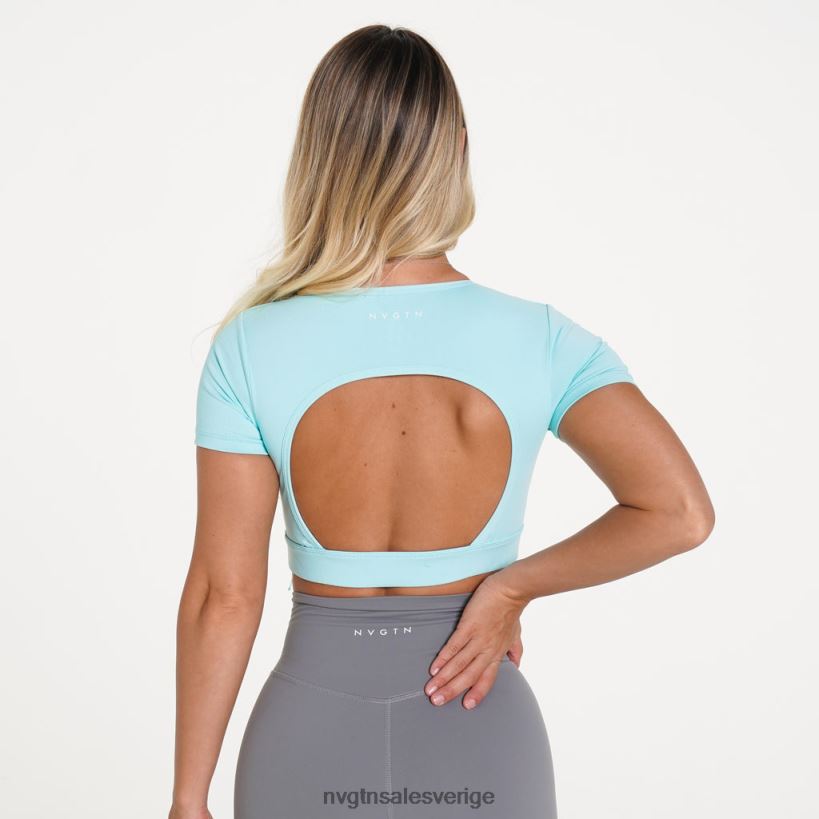 B886LB236 aqua kondition NVGTN kvinnor öppen t-shirt bak