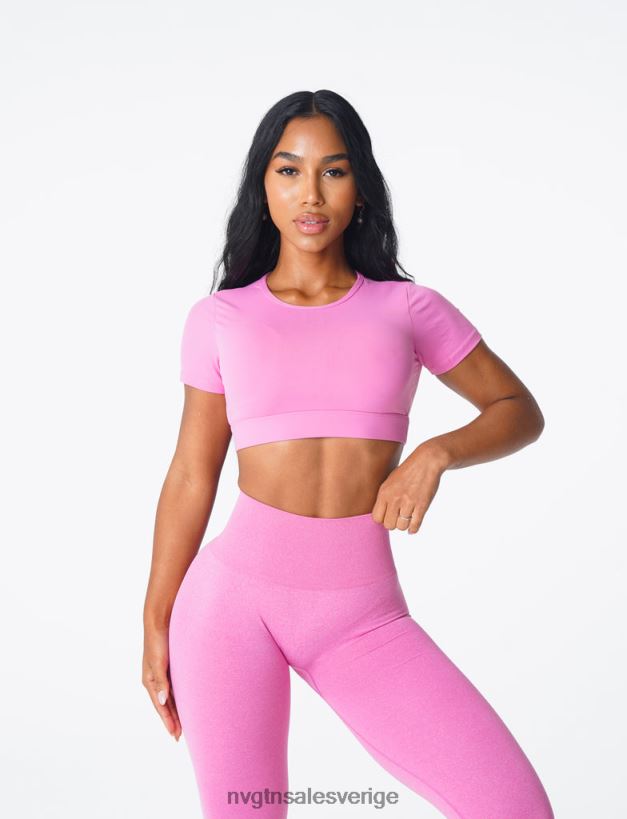B886LB79 tuggummi rosa kondition NVGTN kvinnor öppen t-shirt bak
