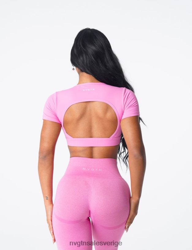 B886LB79 tuggummi rosa kondition NVGTN kvinnor öppen t-shirt bak