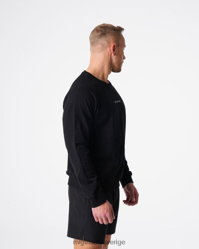 B886LB790 svart blast NVGTN män tröja med rund hals