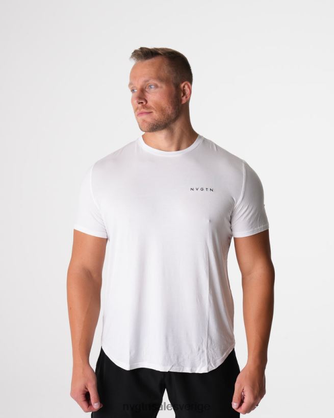 B886LB758 vit blast NVGTN män tekniskt monterad t-shirt
