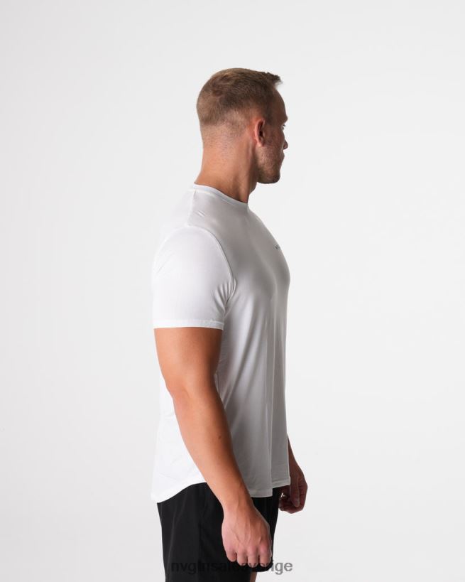 B886LB758 vit blast NVGTN män tekniskt monterad t-shirt